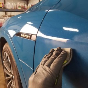 NYIAS Audi Etron paint correction